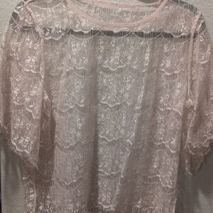 Elegant Lace Pink Top